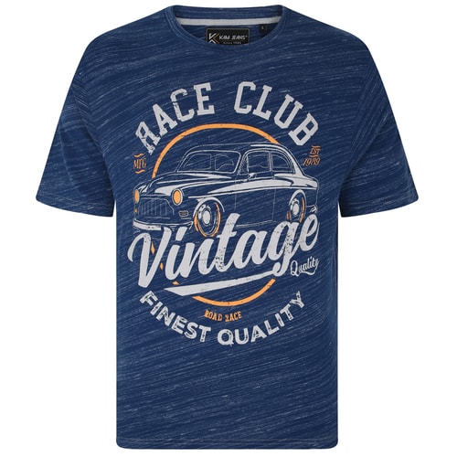 KAM Race Club Print T-Shirt Moonlight Marl